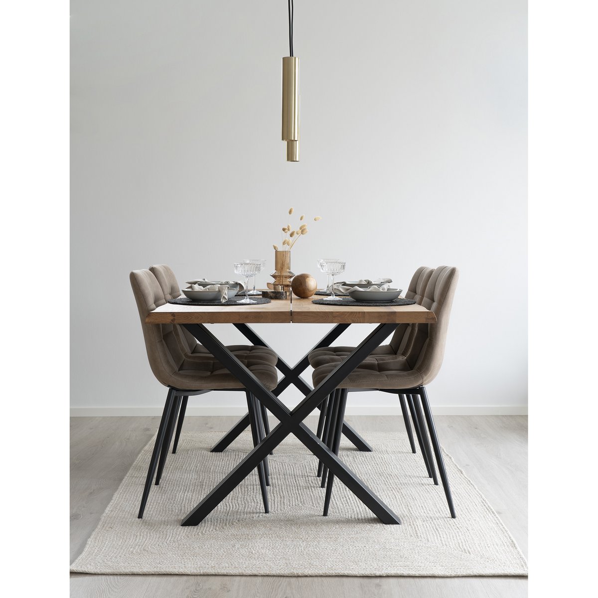 Menorca Vloerkleed Zand 140x200 cm Gerecycled PET