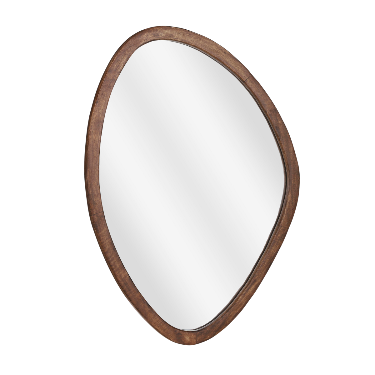 Donkerbruine mangohouten wandspiegel in hal of slaapkamer