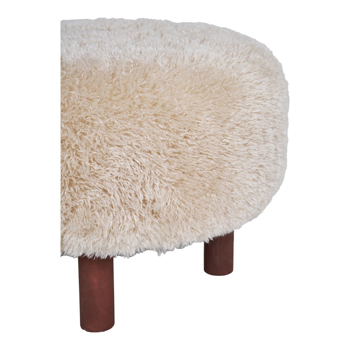 Light brown pouf ø50x33 cm