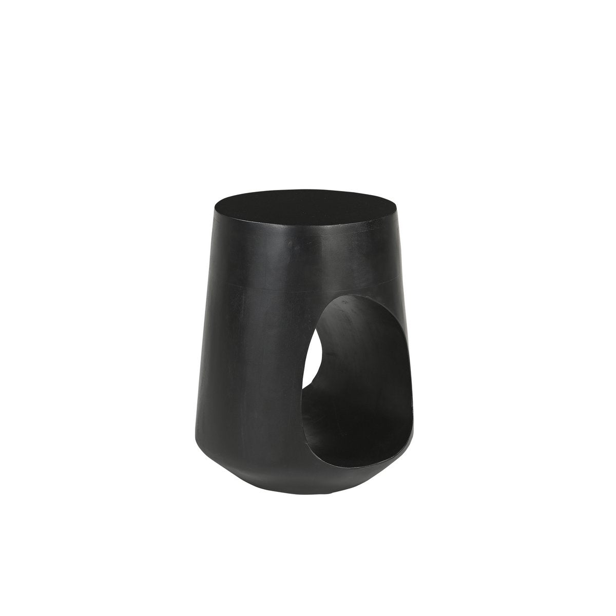 Bijzettafel Mango Hout Asymmetrisch Zwart