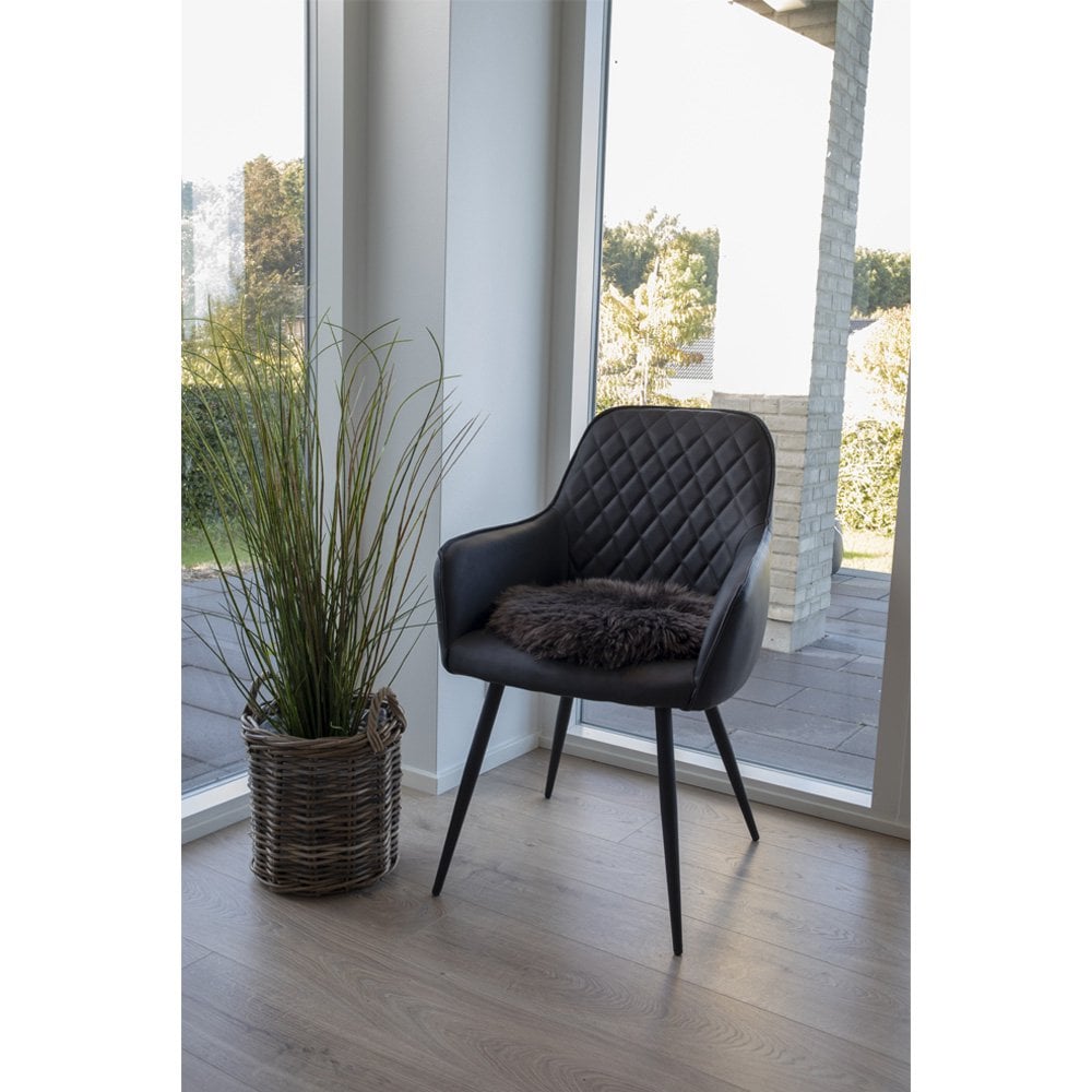 Lamsleren Zitting Ø35 cm - Bruin