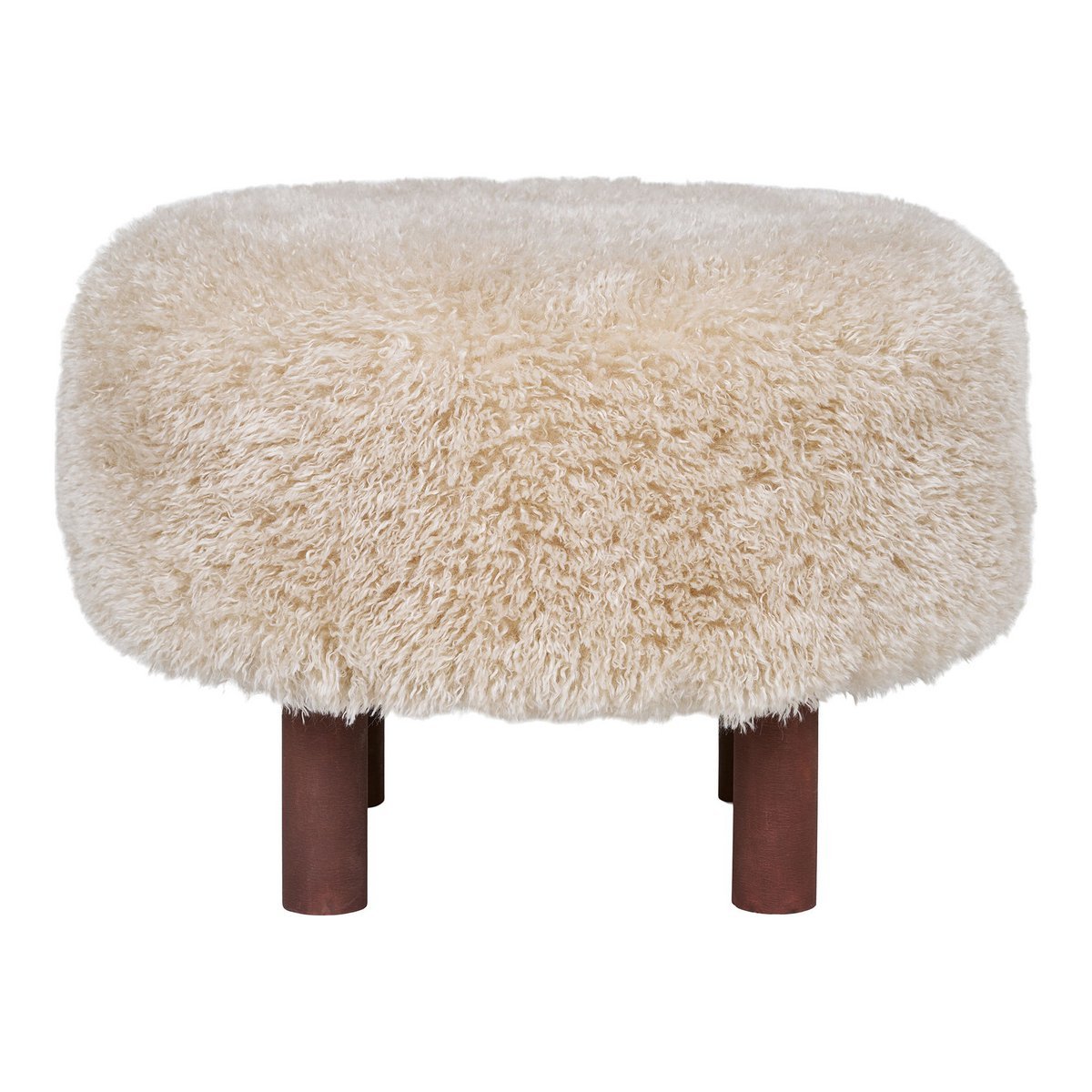 Light brown pouf ø50x33 cm