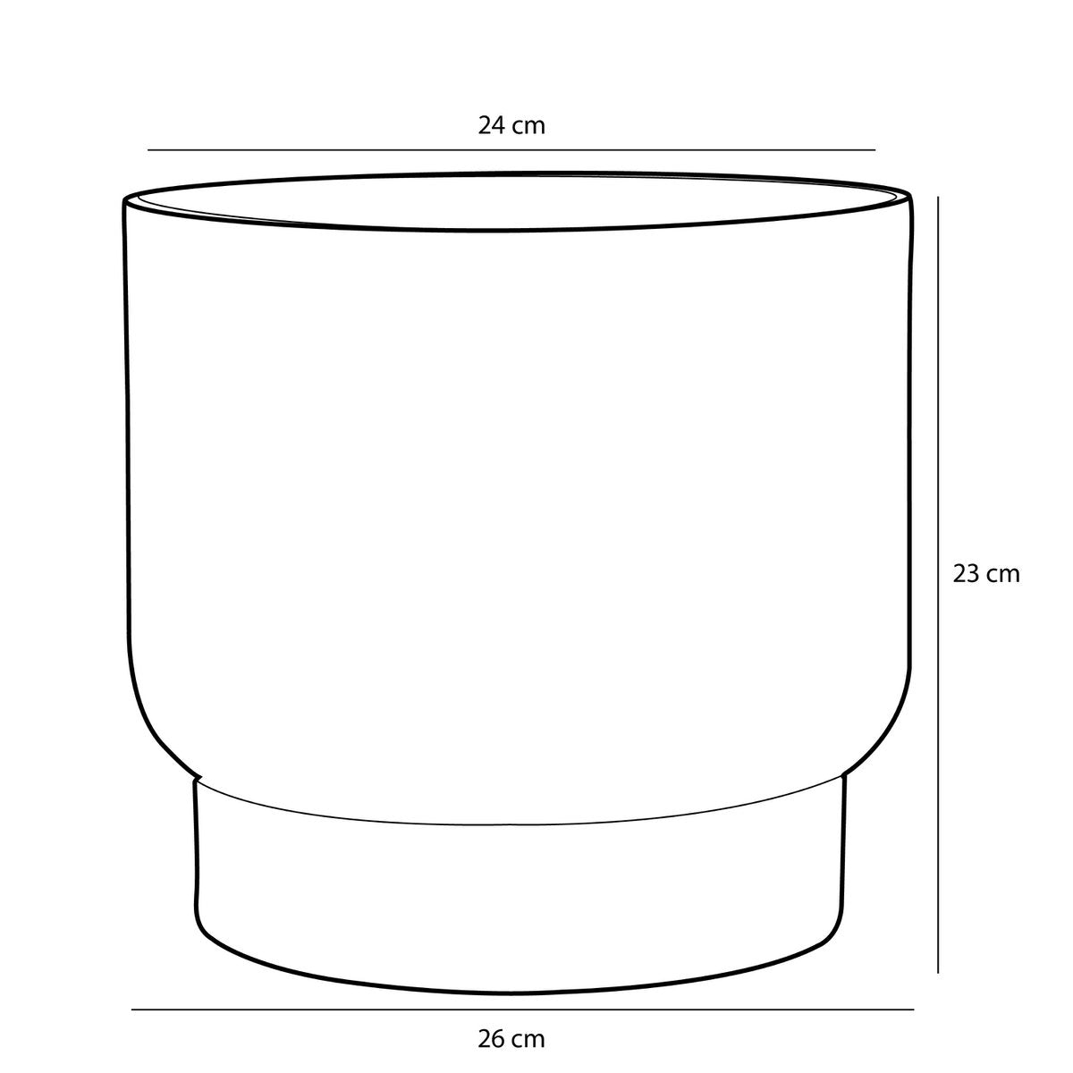Flowerpot Terracotta Dark Green H23 x Ø26 cm
