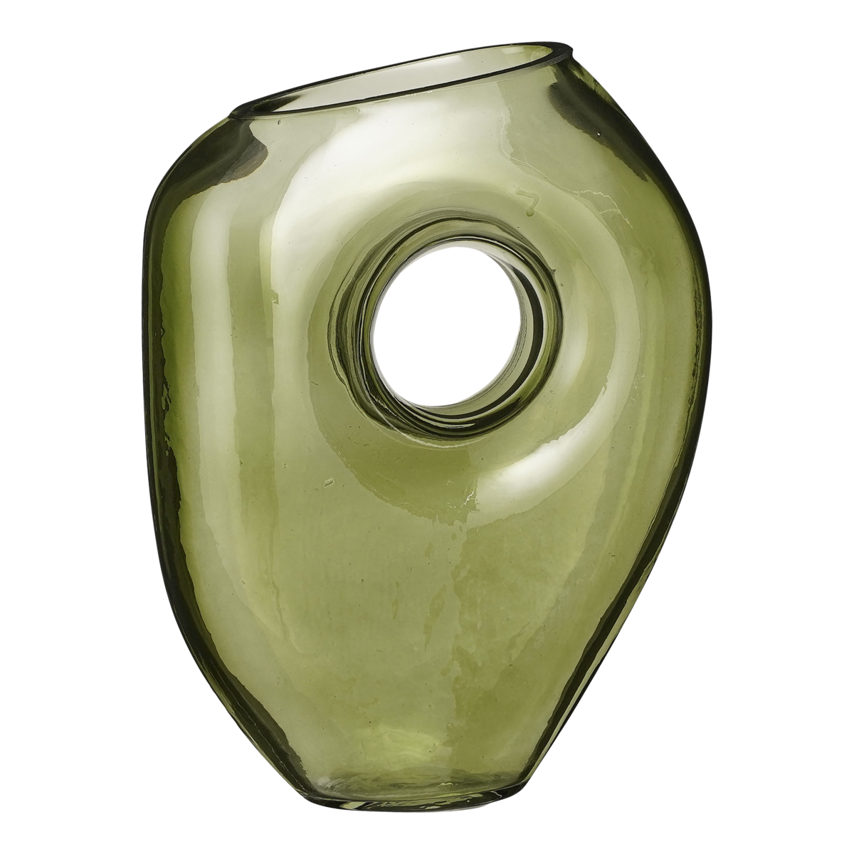 Lichtgroene Glazen Vaas L18xB8xH23 cm