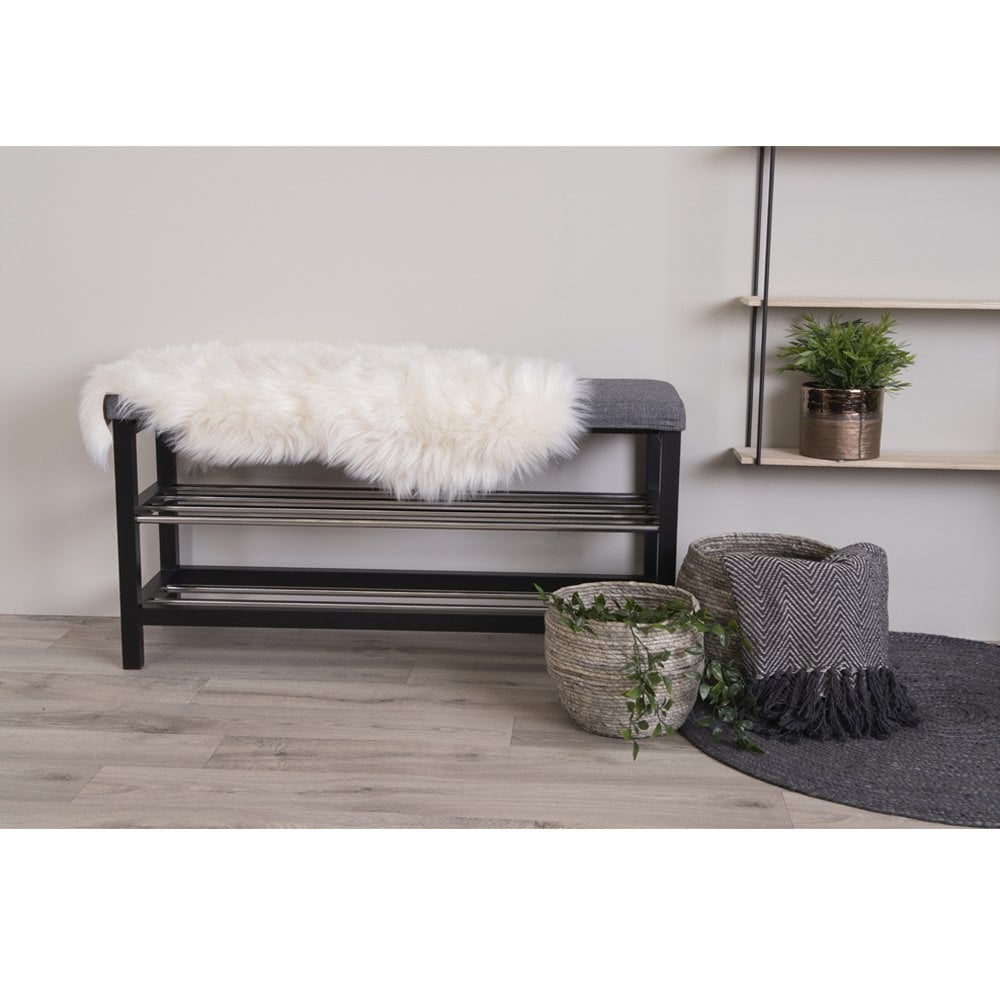 Lamsvachtkleed Imitatie Tapijt 50x85cm - Ivoor, Polyester