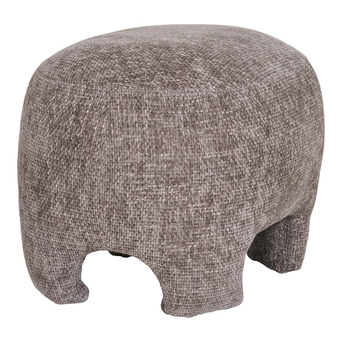 Nazare Pouf Beige - Polyester, 53x41x38 cm