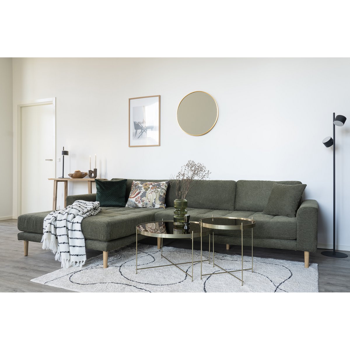 Ronde Spiegel Ø60 cm - Aluminium en Messing