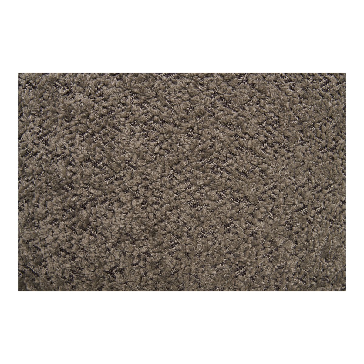 Brown Bouclé Pouf with Storage