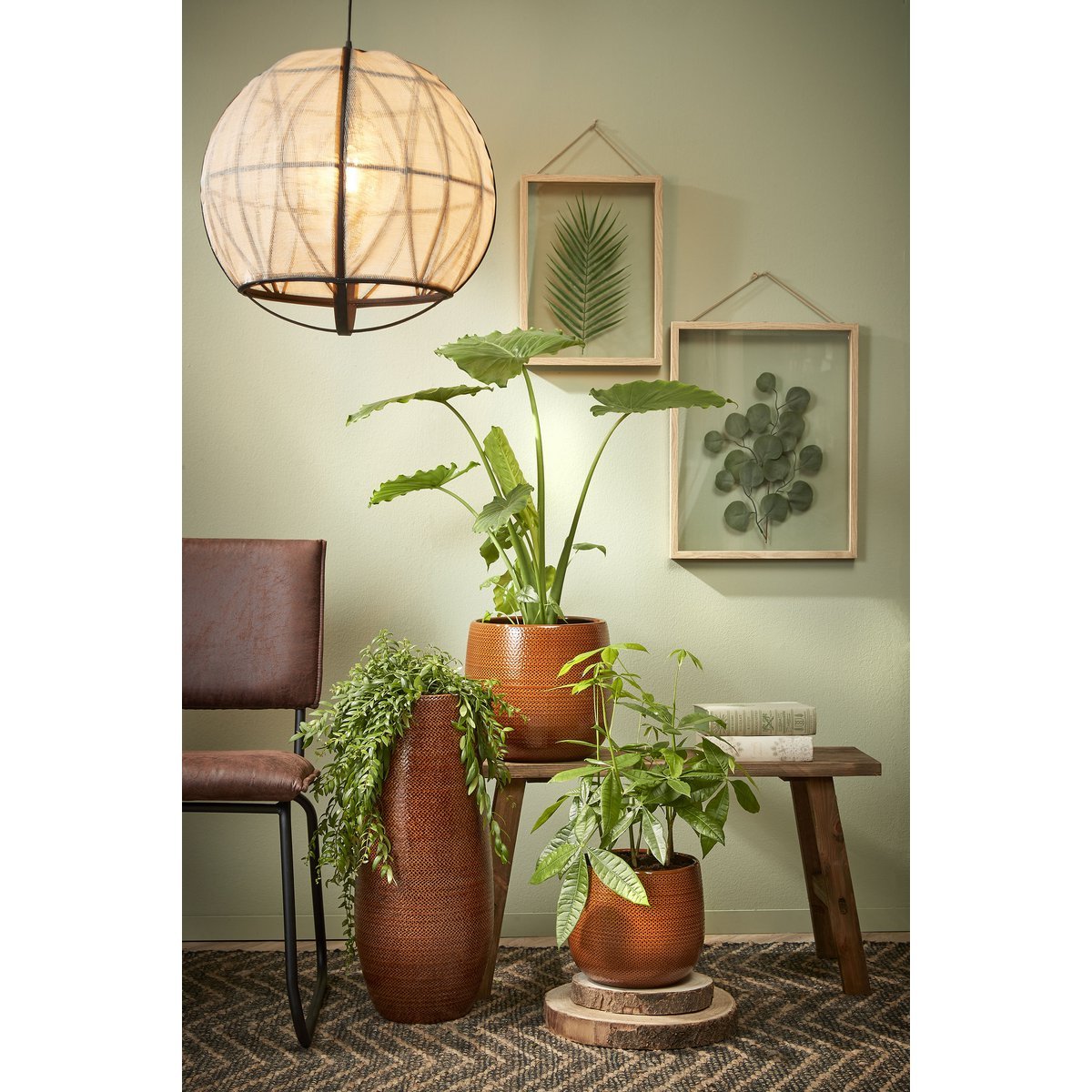 Pella Hanglamp Linnen Off-white H50 x Ø51cm