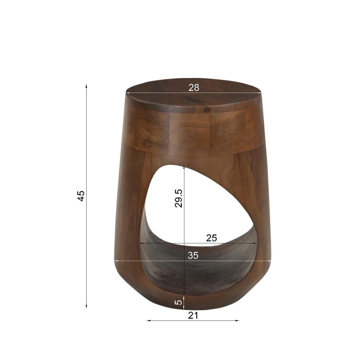 Bijzettafel van Mango Hout