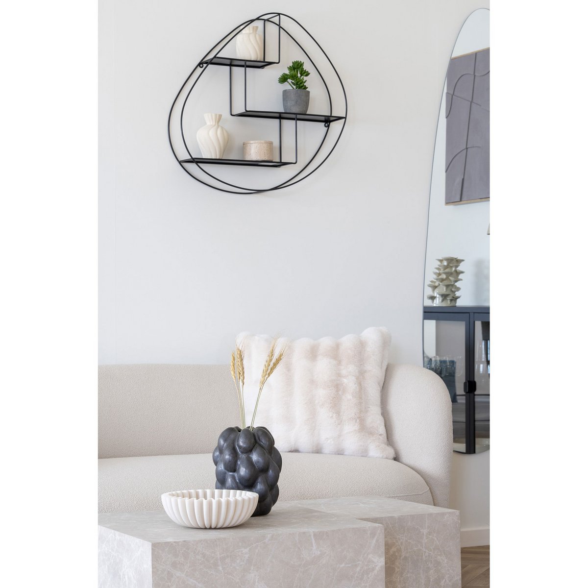 Keramische Vaas Zwart 14x15x19 cm