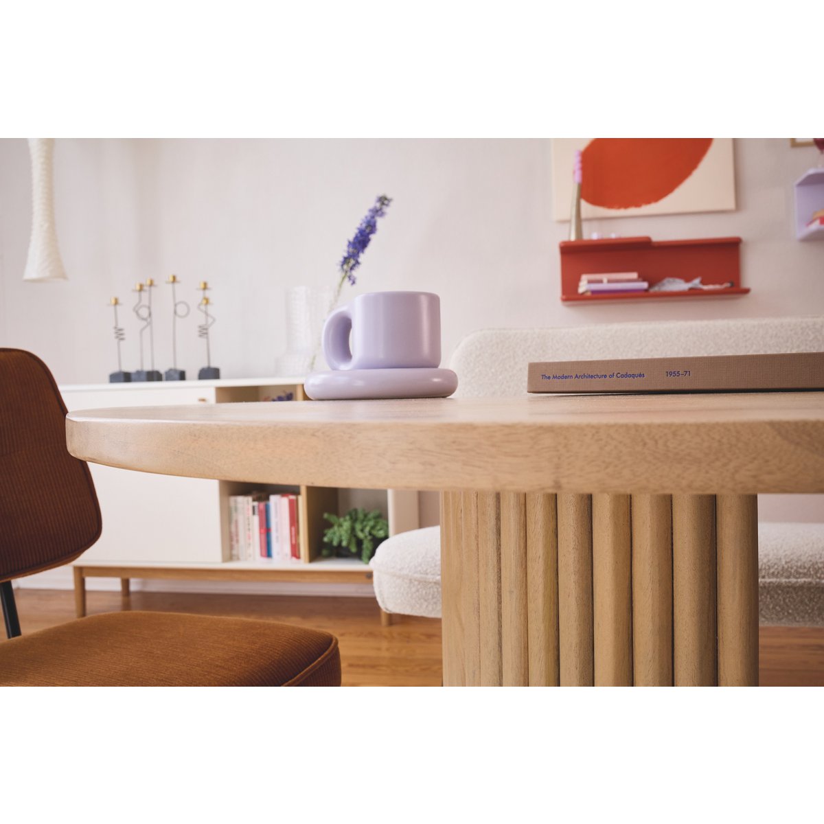 Round dining table 120x120 cm Mango wood