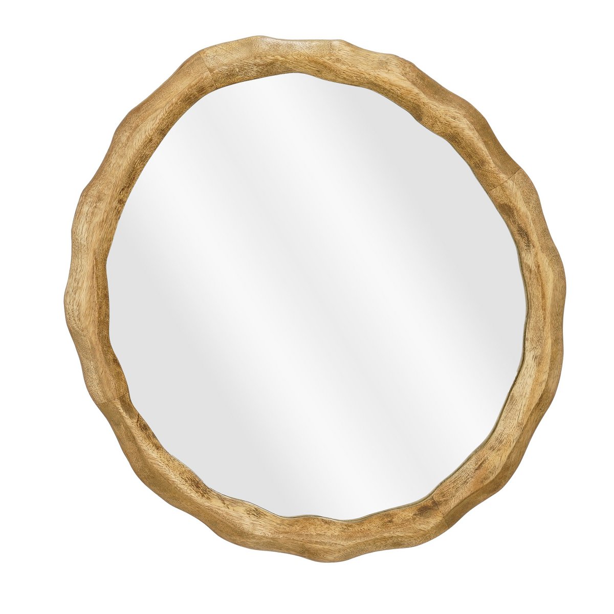 Nick wandspiegel van donkerbruin mangohout, L36 x B2 x H38 cm