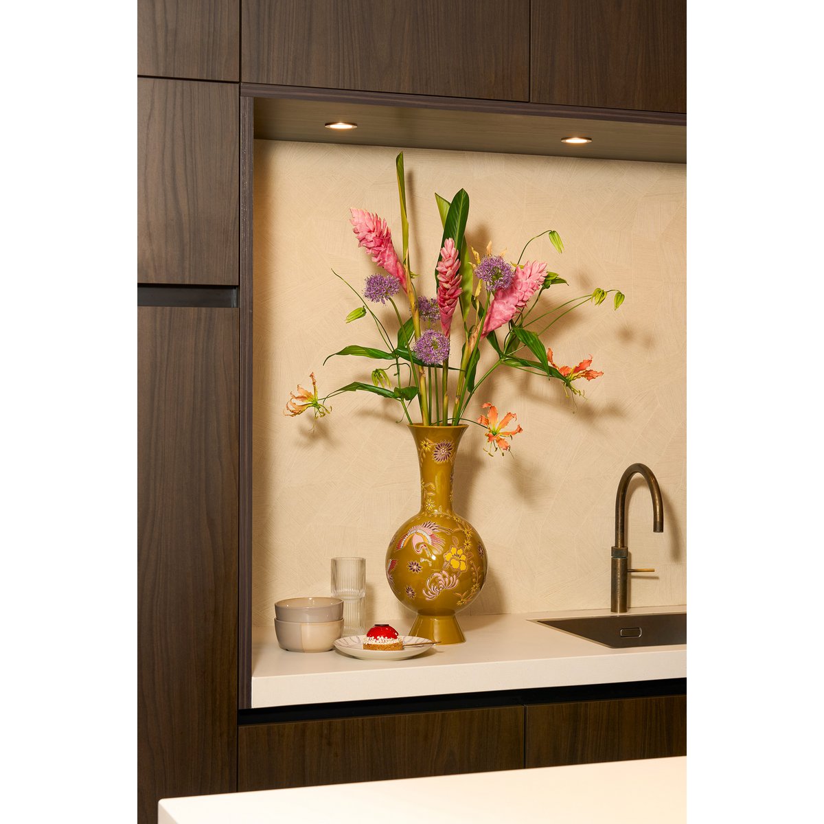 Eloise Vaas Keramiek Oker - H47 x Ø22 cm