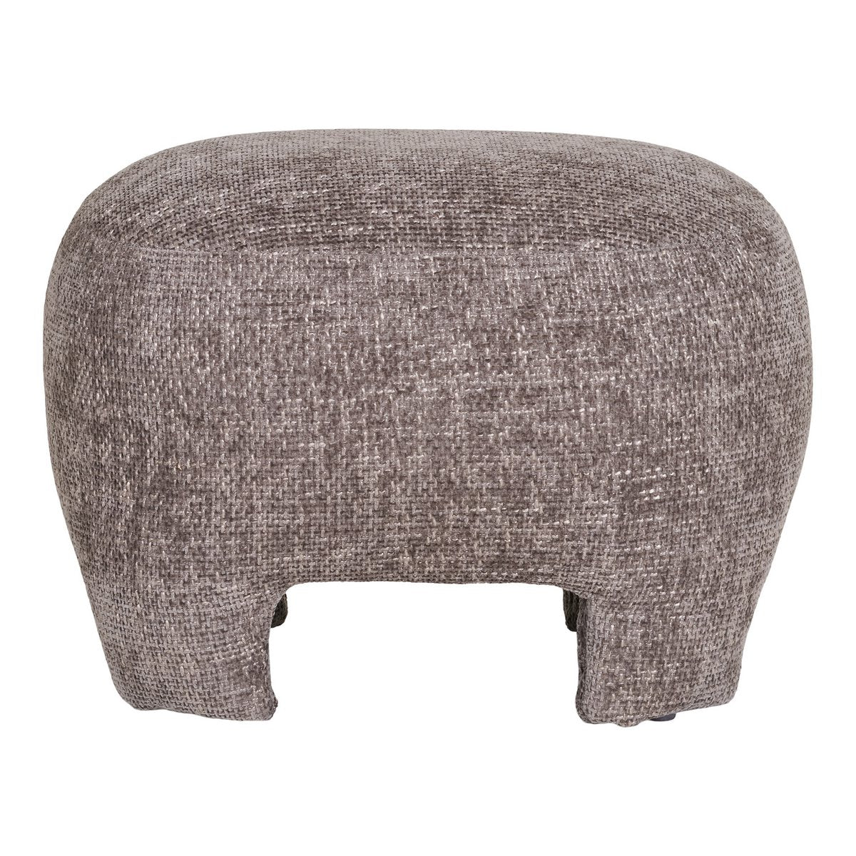 Nazare Pouf Beige - Polyester, 53x41x38 cm