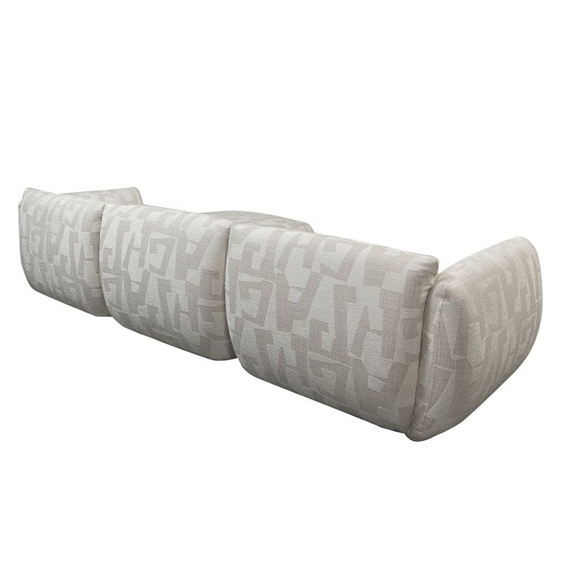 Amsterdam 4-seater sofa with white pouf