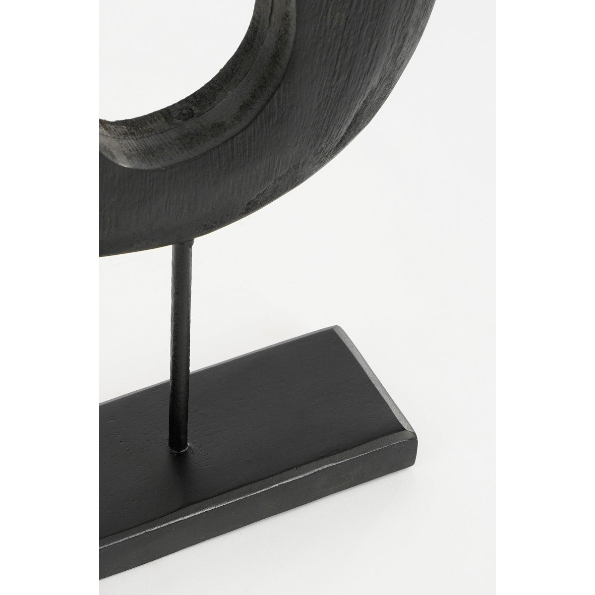 Ornament op Voet - Mangohout Zwart - 38 cm