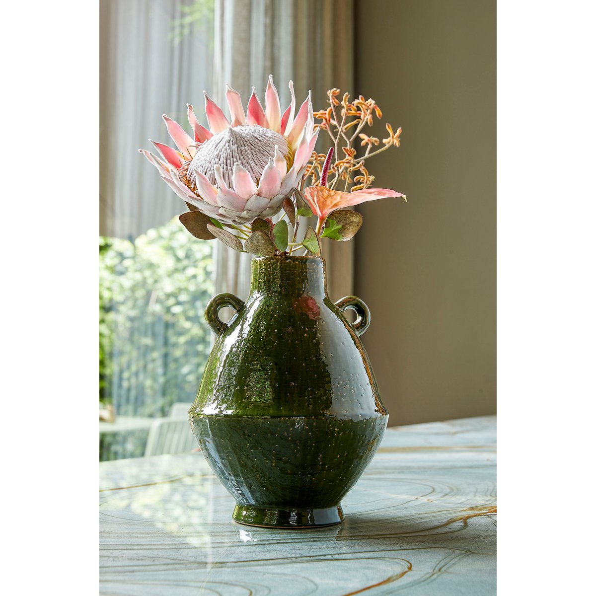 Elena Vaas Keramiek Groen H34 x Ø26 cm