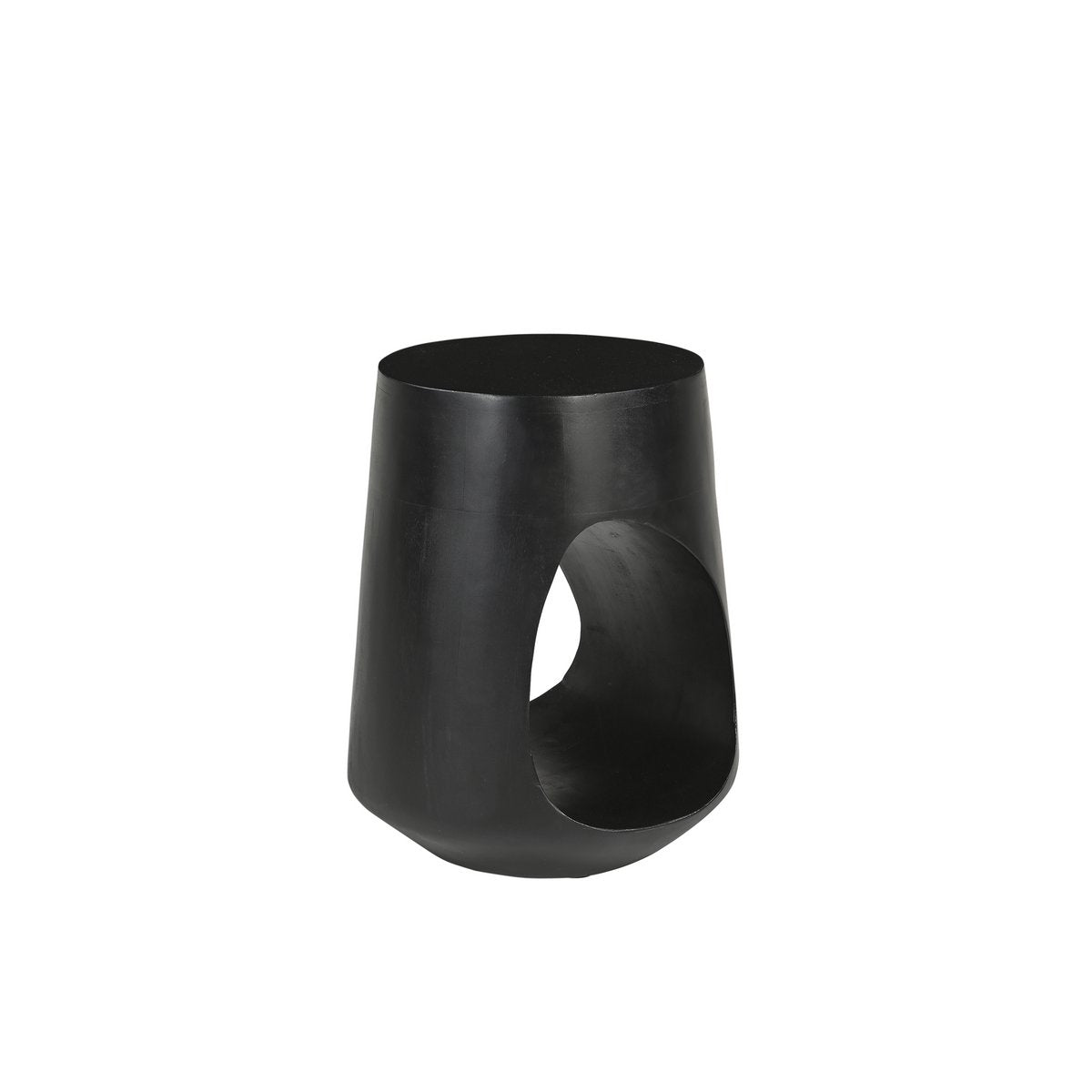 Bijzettafel Mango Hout Asymmetrisch Zwart