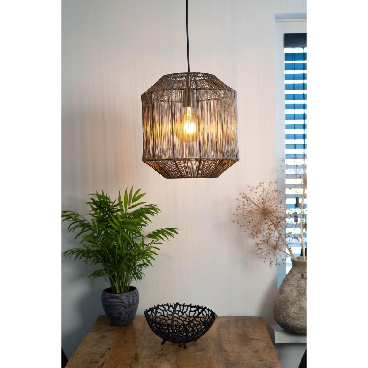 Hanglamp Antiek Brons Ø40x43cm