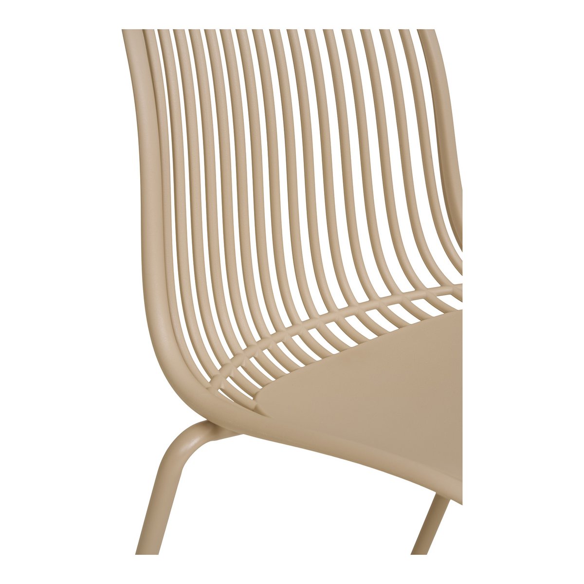 Branson garden chair sand stackable 55x46.5x82 cm set of 4