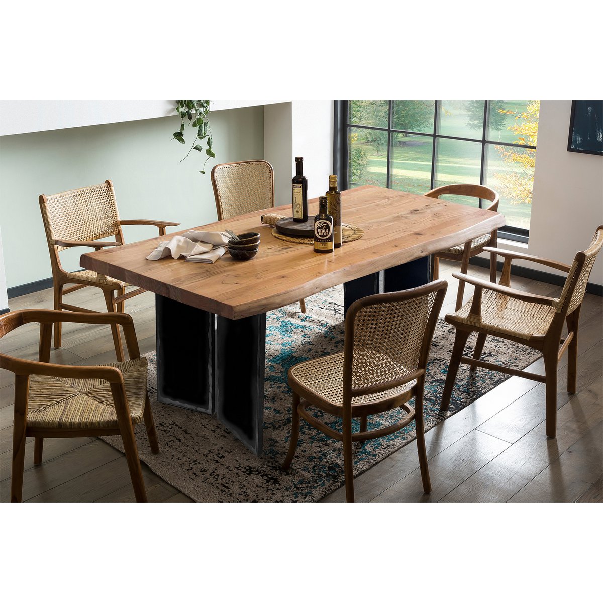 Dining table 180x100 cm Akazie wood