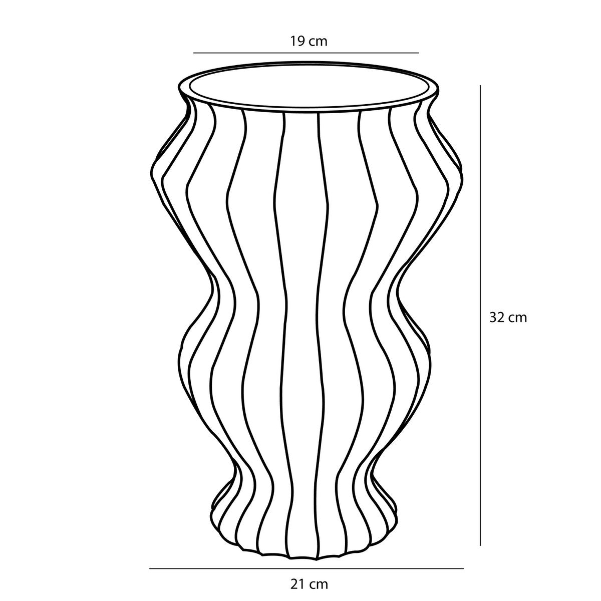 Keramieken Vaas Groen - H32 x Ø21 cm