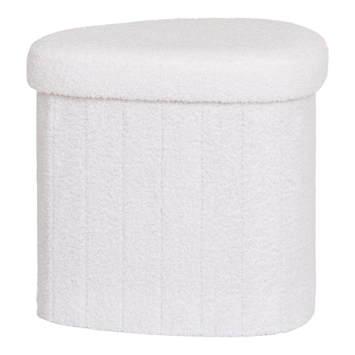 Medford Pouf White Polyester 36.5x42.5x37.5 cm
