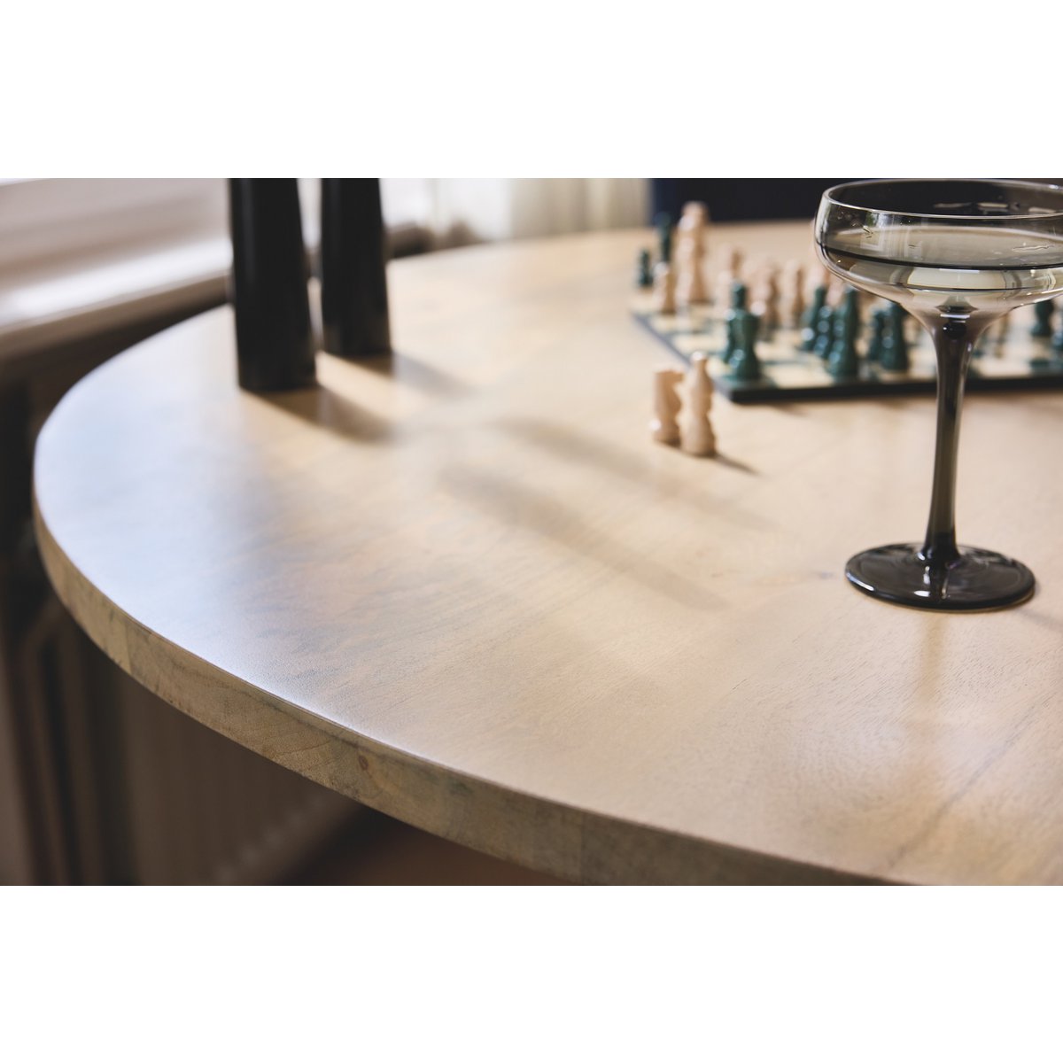 Round dining table 120x120 cm Mango wood