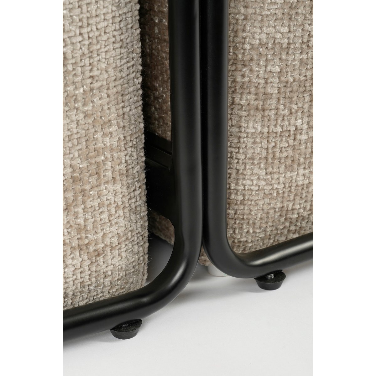 Salontafel met Poefs - 3-delig - Lichtgrijs - L79 x B45 x H41 cm