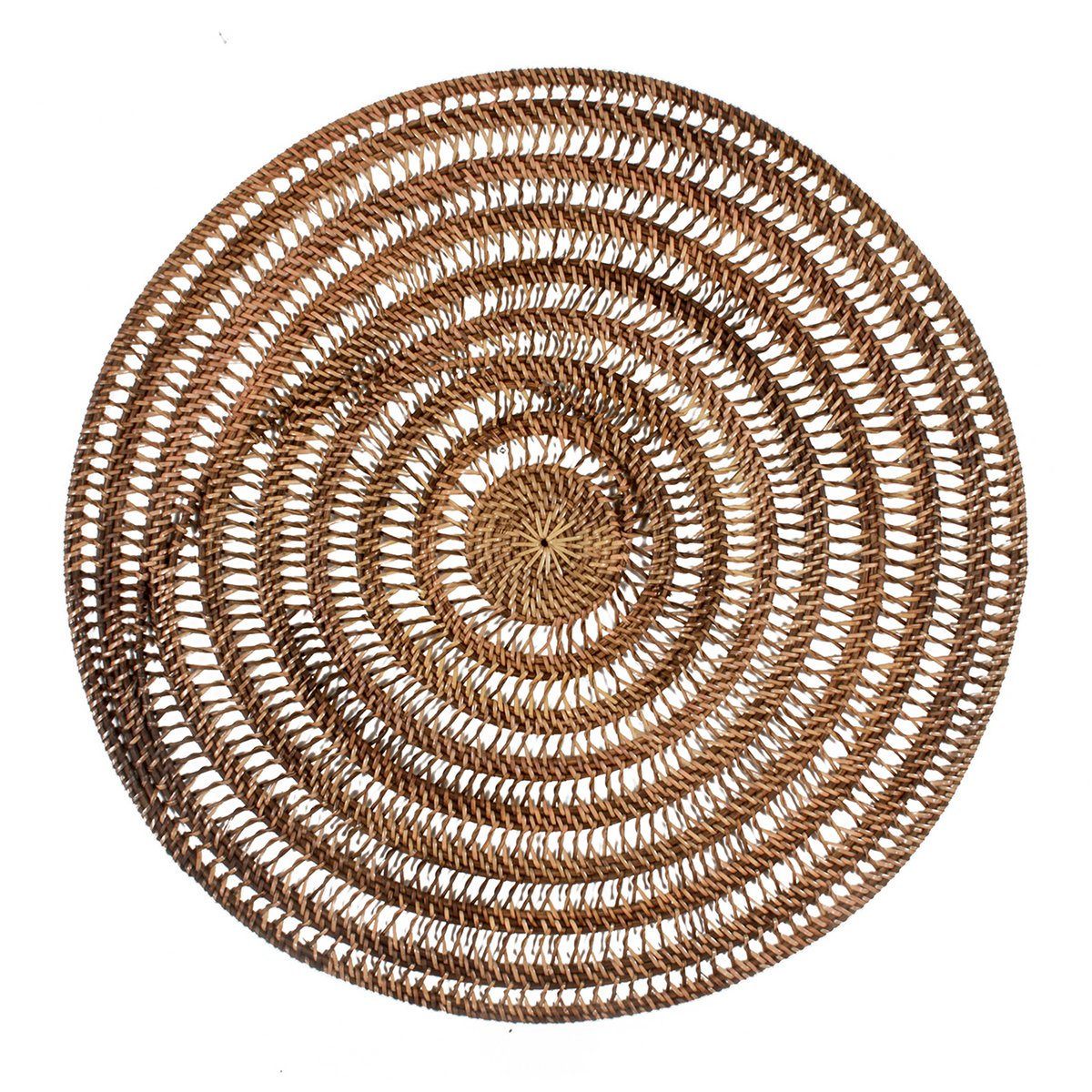 Handgemaakte wanddecoratie Lombok L aan muur in woonkamer