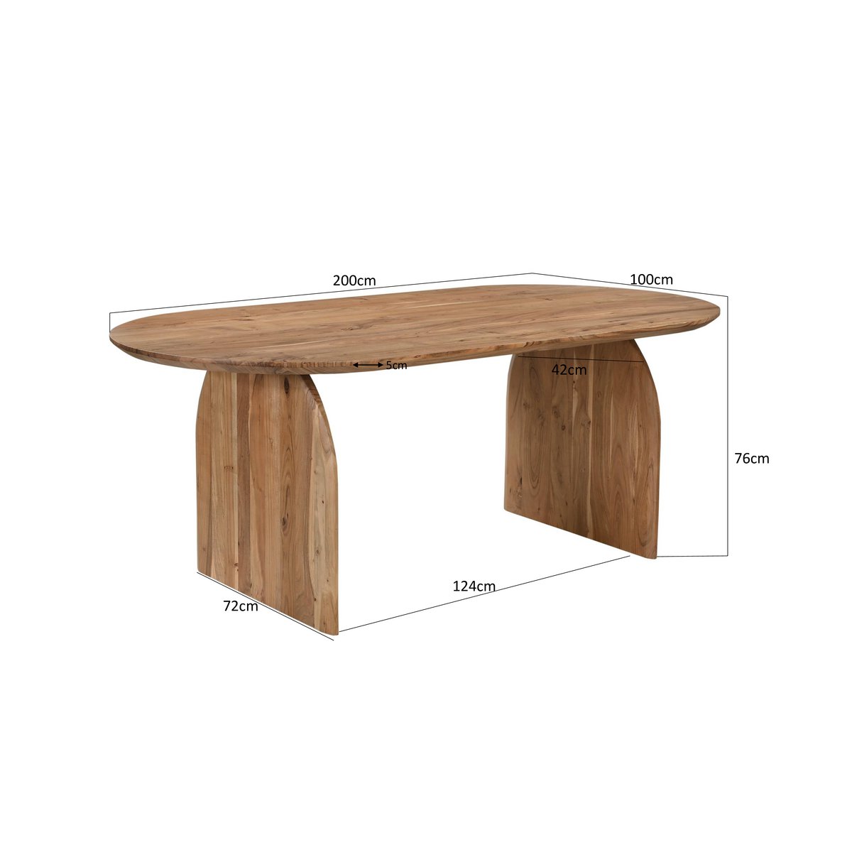 Dining table 200x100 cm Wood