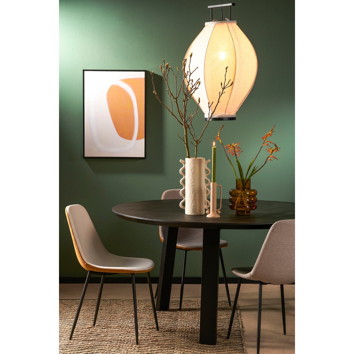 Pego Hanglamp Linnen Off-white - H73 x Ø54 cm