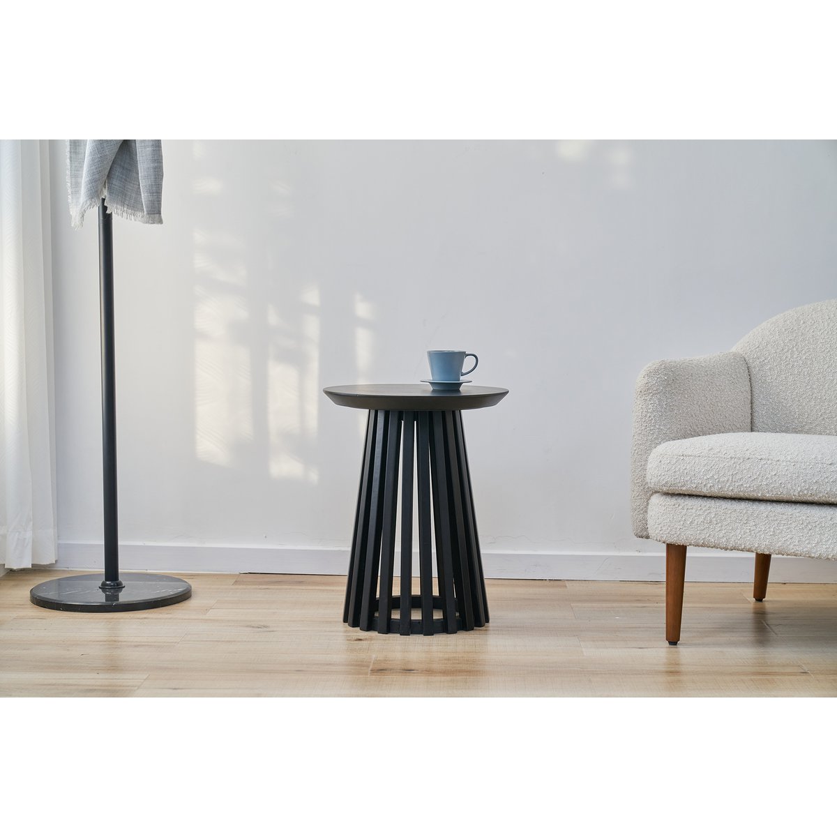 Ronde Bijzettafel Zwart