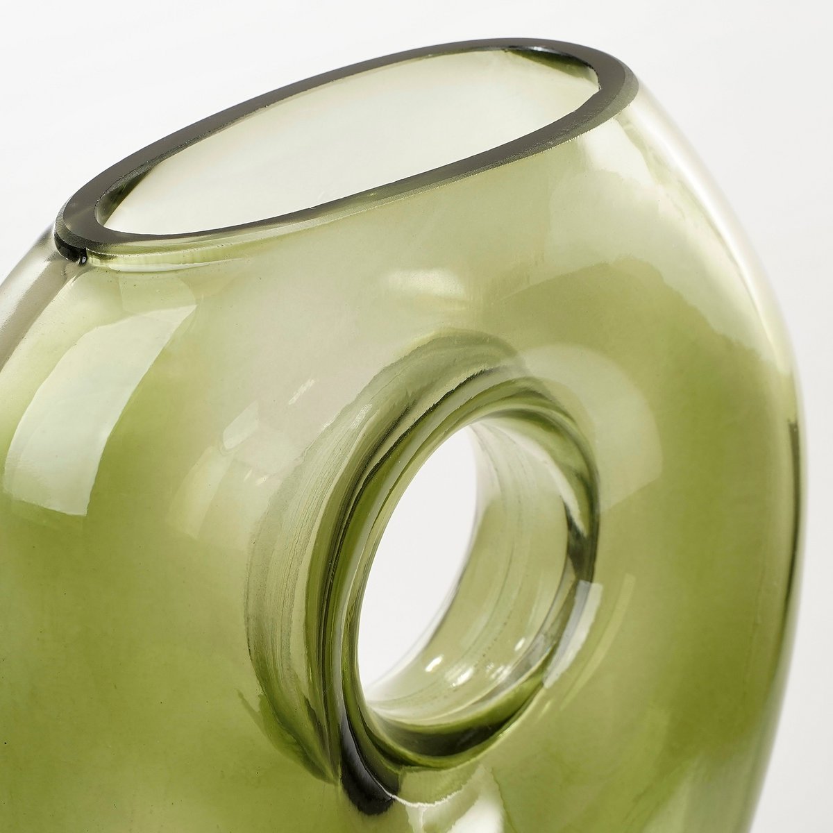 Lichtgroene Glazen Vaas L18xB8xH23 cm