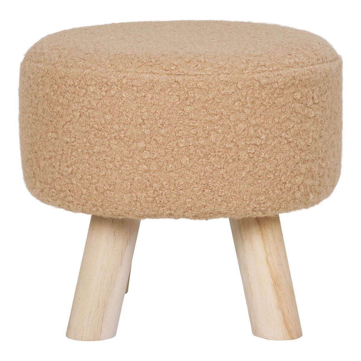 Sand-colored stool Ø31x29 cm