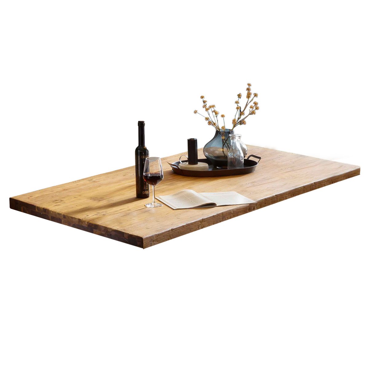 Dining table 200x100 cm Teak and Metal