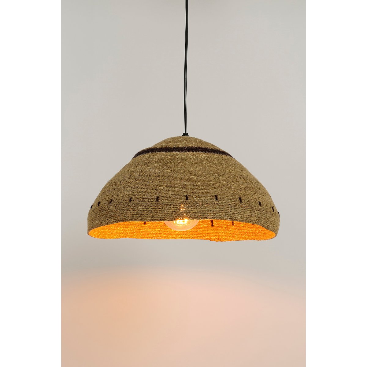 Hanglamp Jute Lichtbruin - H22 x Ø41 cm