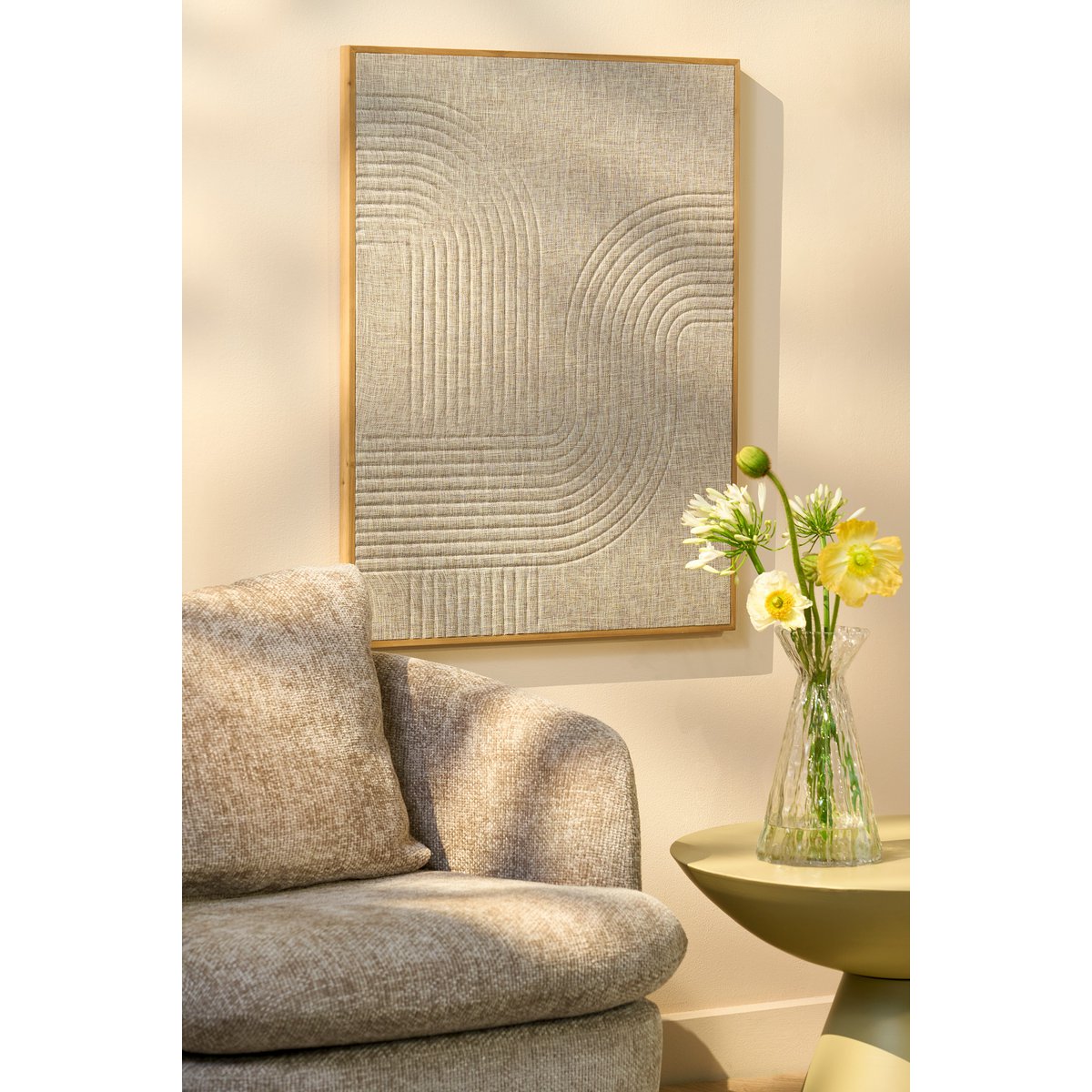 Wanddecoratie - L60xB3xH80 cm - Beige