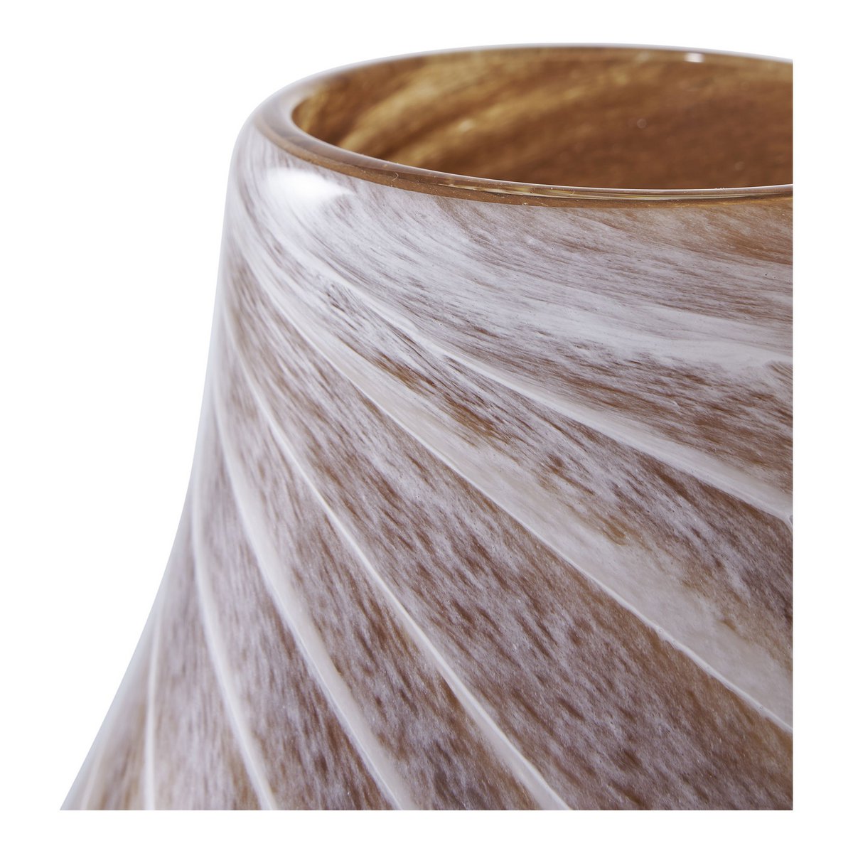 Bruine glazen vaas ø16x23 cm