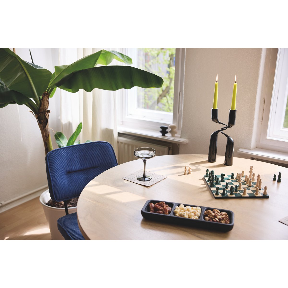 Round dining table 120x120 cm Mango wood