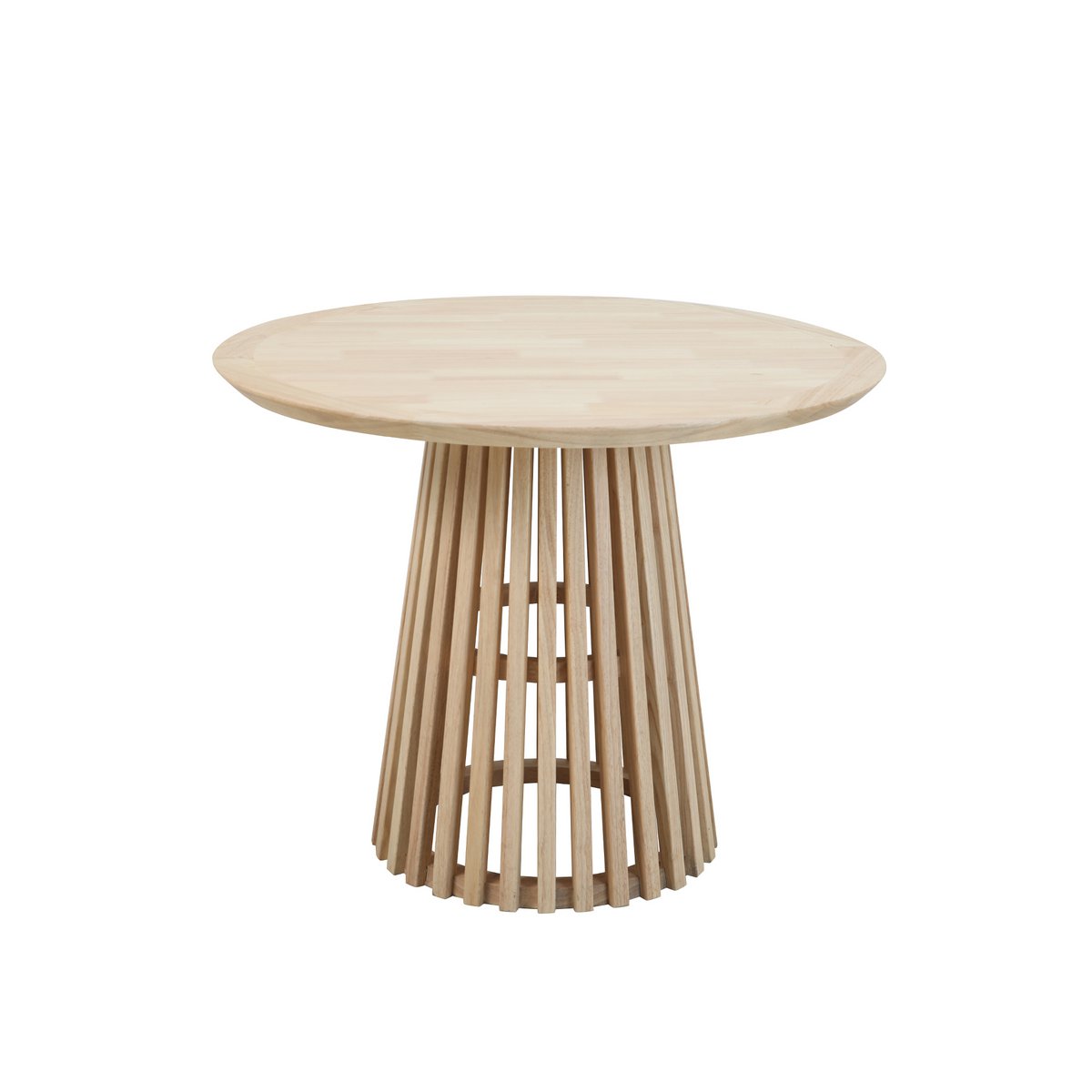 Ronde eettafel met kolomframe in moderne eetkamer