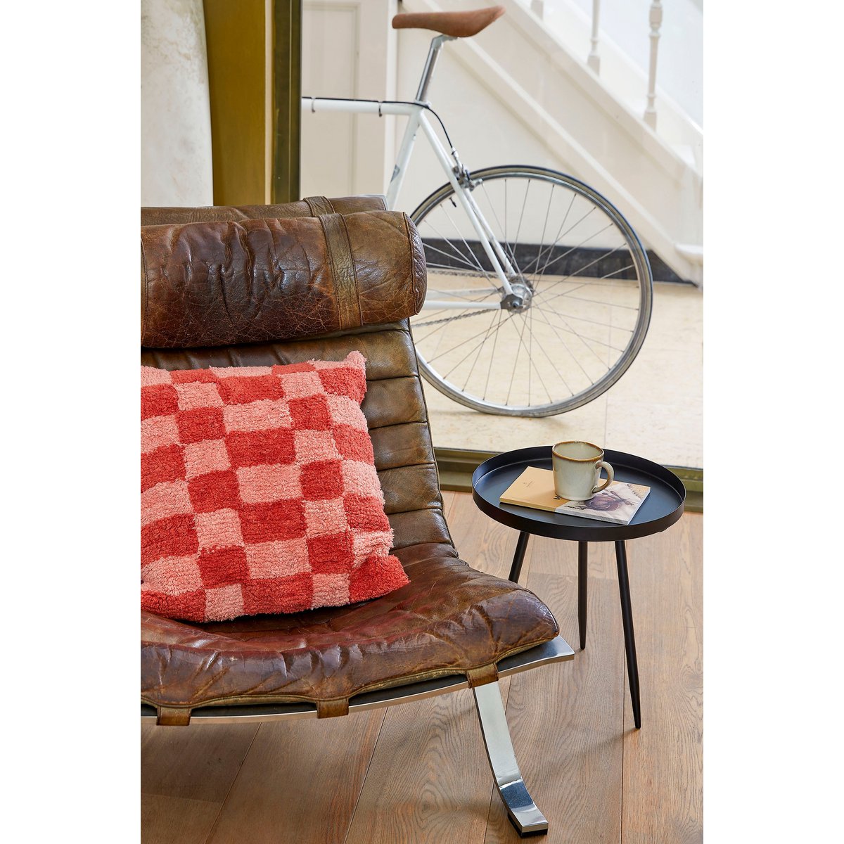 Flores Bijzettafel Metaal Zwart Ø42xH49 cm