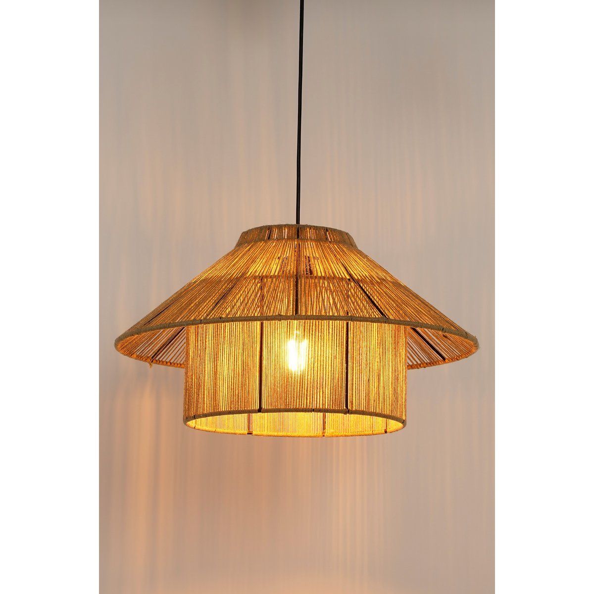 Elsa Hanglamp - Jute - Lichtbruin - H28 x Ø50 cm