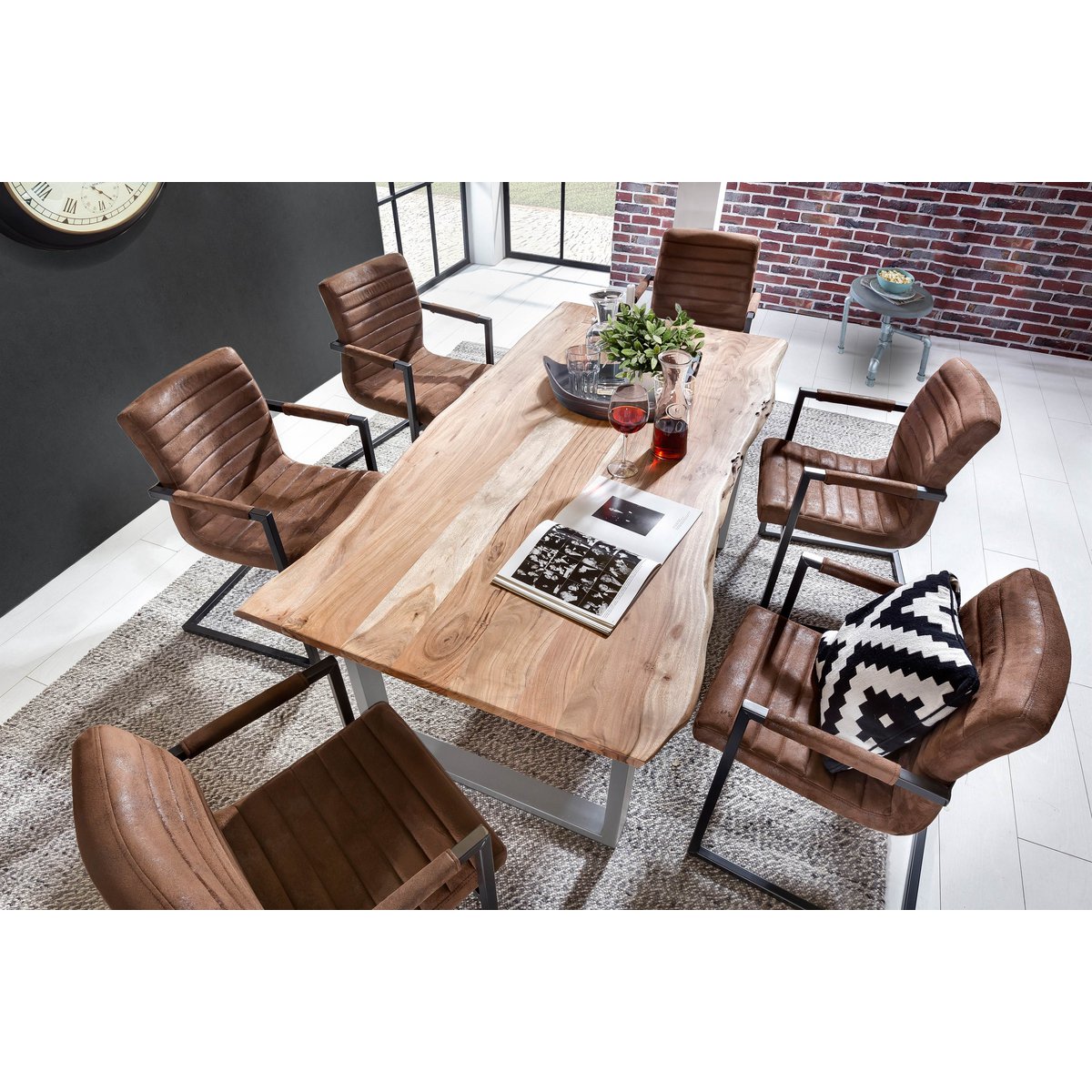 Tafel 240x100 cm Natuurlijk Acacia 56 mm