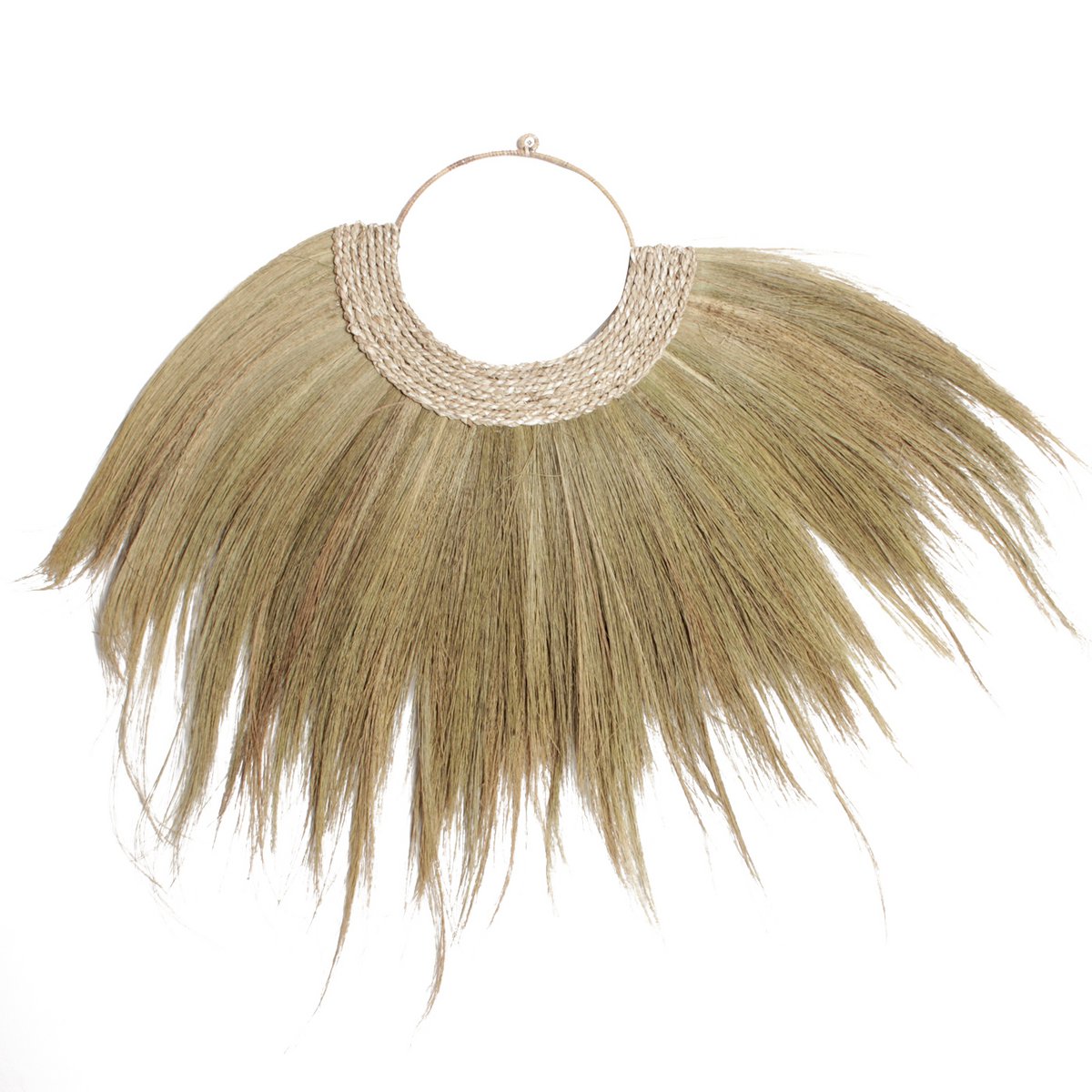 Handgemaakte hooi-wanddecoratie set van 6 in een woonkamer