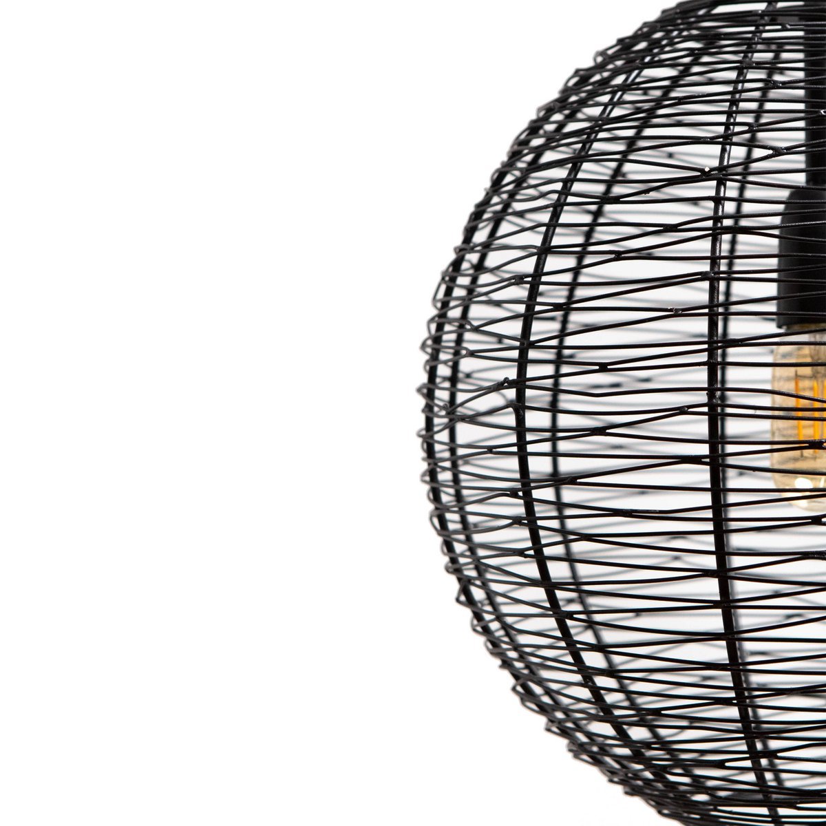 Hanglamp Mat Zwart Ø35x35cm Metaal