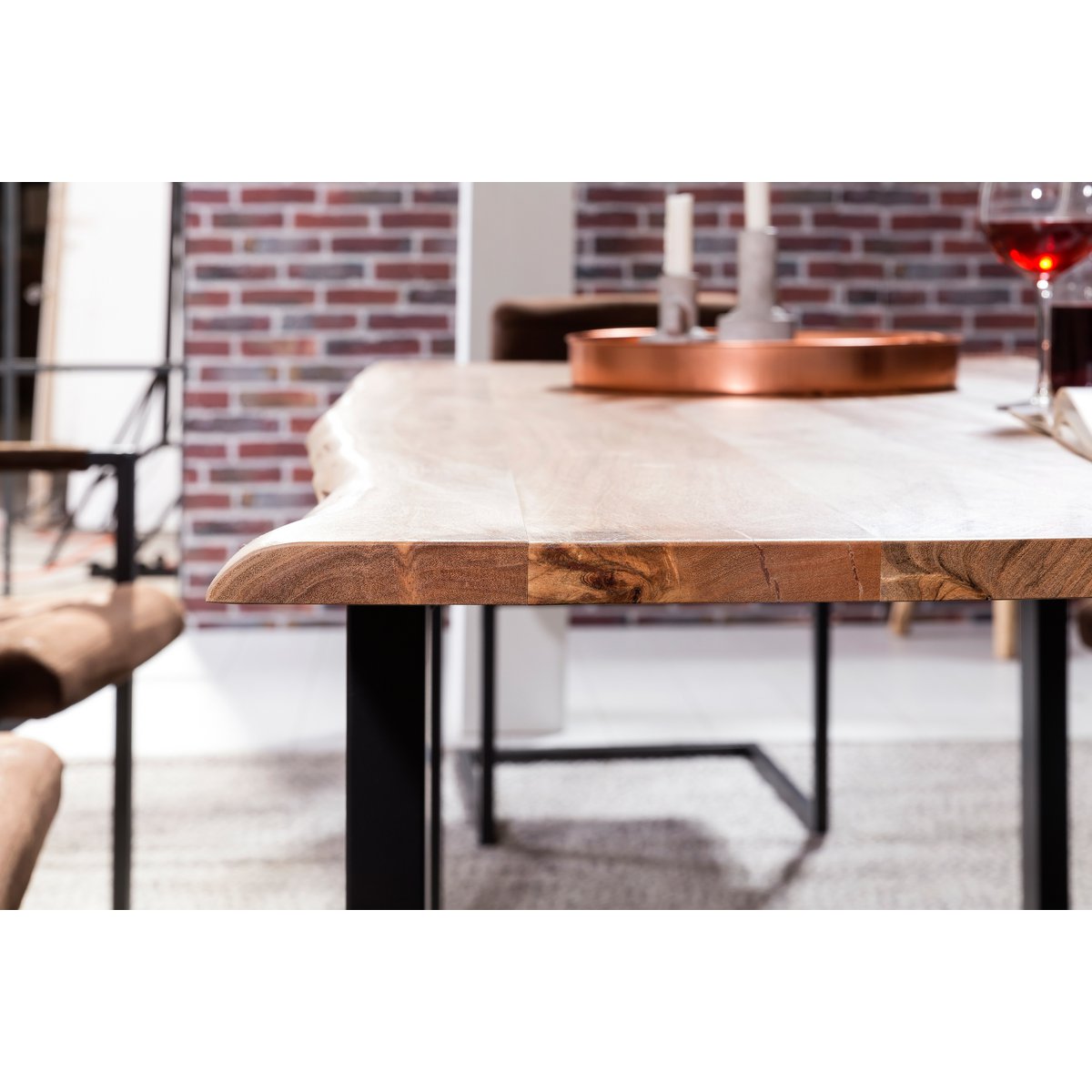 Dining table 240x100 cm Natural Acacia