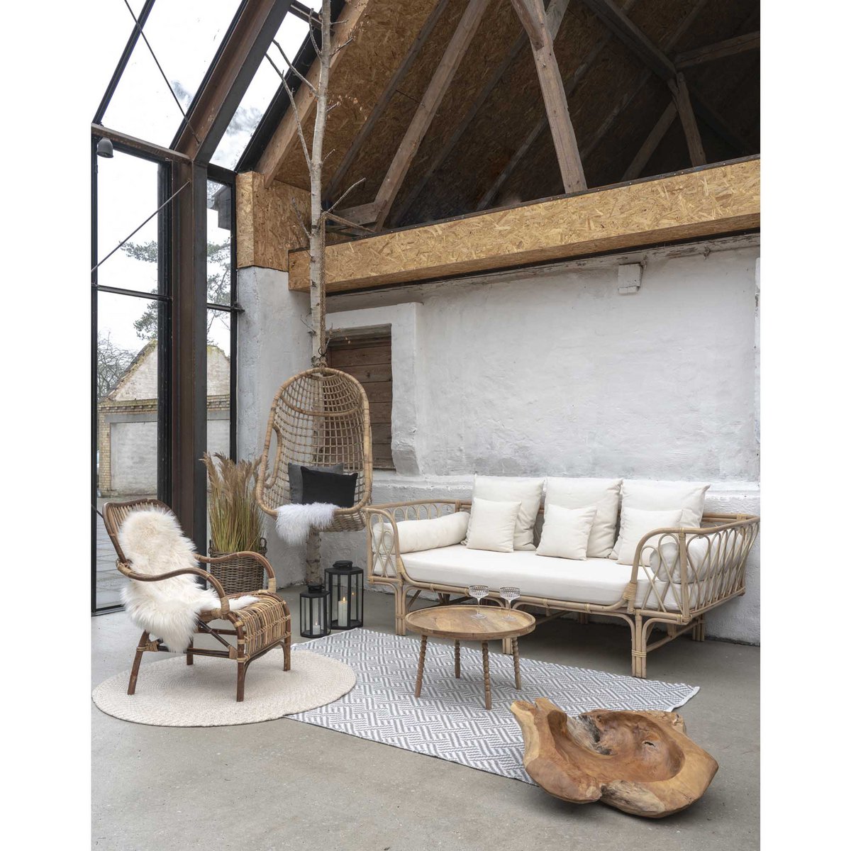 Jammu Salontafel Mangohout Ø60x35 cm Naturel