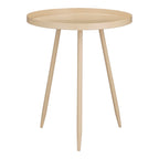 Metalen bijzettafel met beige coating in moderne woonkamer